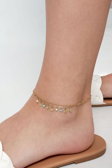Anklet with coins and beads  h5 Picture2